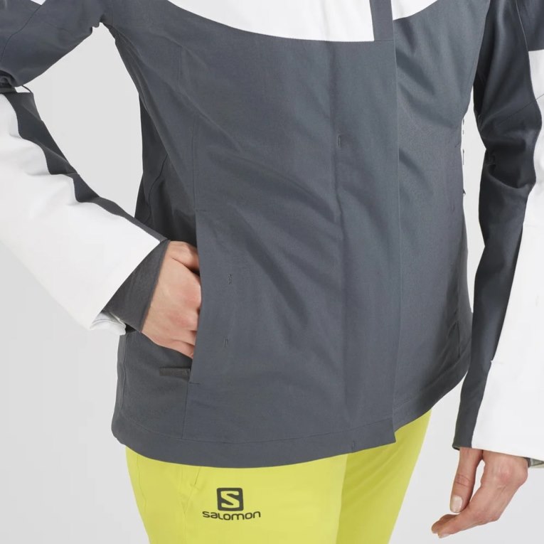 White / Black Salomon Speed Women's Insulated Jackets | IE BK4561